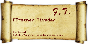 Fürstner Tivadar névjegykártya