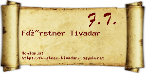 Fürstner Tivadar névjegykártya