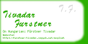 tivadar furstner business card