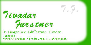 tivadar furstner business card